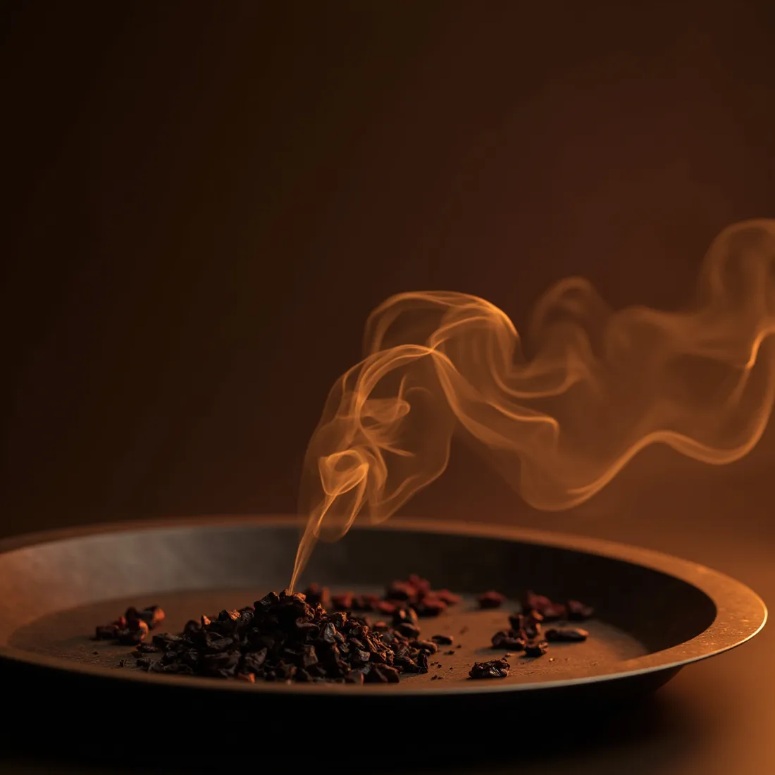 Oud wood and drifting smoke